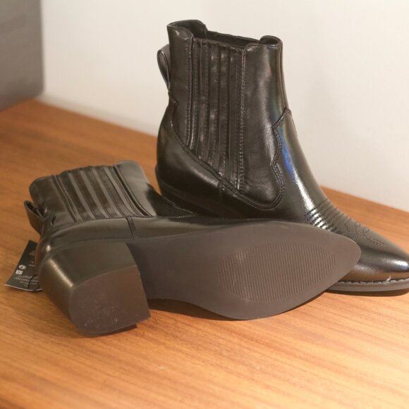 Only Heeled Western Faux-Leather Ankle Boots Women’s - Picture 5 of 7